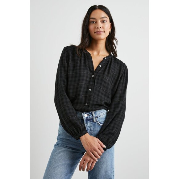 Rails Eloise‎ Long Sleeve Top in Onyx Lurex Size S - Picture 14 of 14